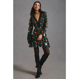 Anthropologie Lacy V-Neck Mini Dress - New - Size 0